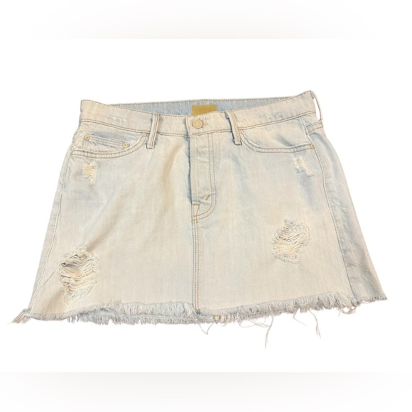 MOTHER The Big Mini A-Line Skirt in Get Blondie Size 26 - Picture 5 of 8